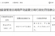 遼寧玖安保險(xiǎn)代理被罰0.8萬(wàn)元：保險(xiǎn)中介許可證遺失