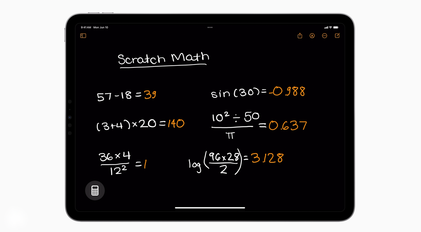 蘋果 iPadOS 18 細節功能一覽：新增原生計算器、新版懸浮欄