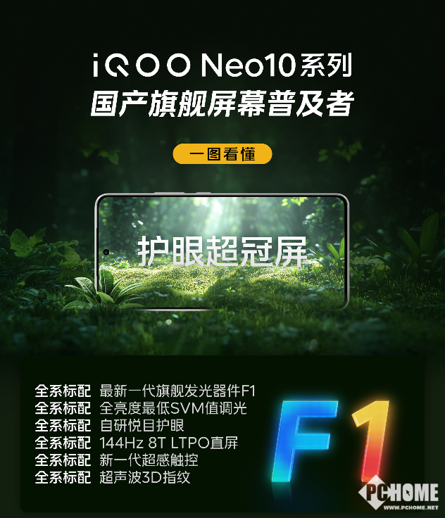 普及國產旗艦屏 iQOO Neo10全系搭載護眼超冠屏