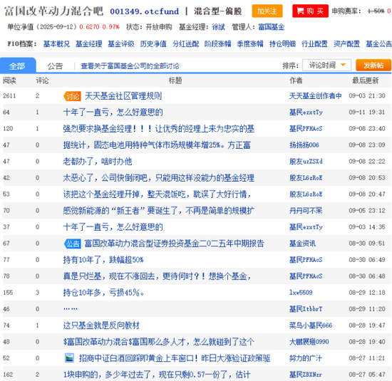富國(guó)基金一基金產(chǎn)品十年仍虧近40%，567%高換手+經(jīng)理更換頻繁虧掉基民信任，總經(jīng)理陳戈難掩管理職責(zé)？